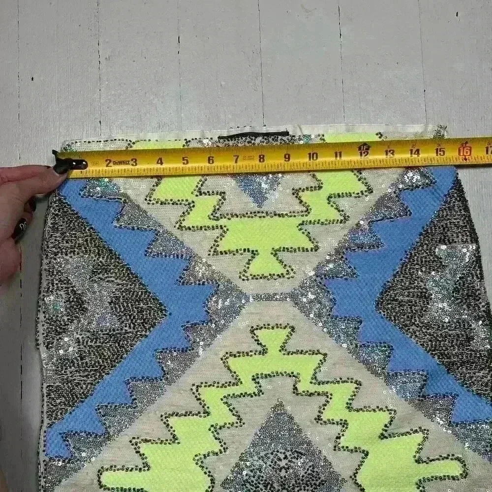 English Rose Sequin Mini Skirt! - Picture 2 of 6